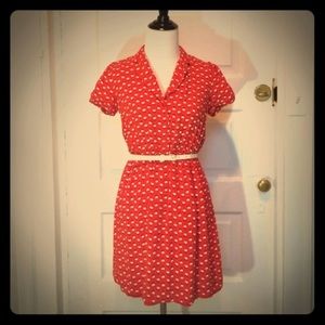 Red Rooster Print Sun Dress!